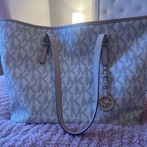 Michael Kors Cream Monogram Tote Bag